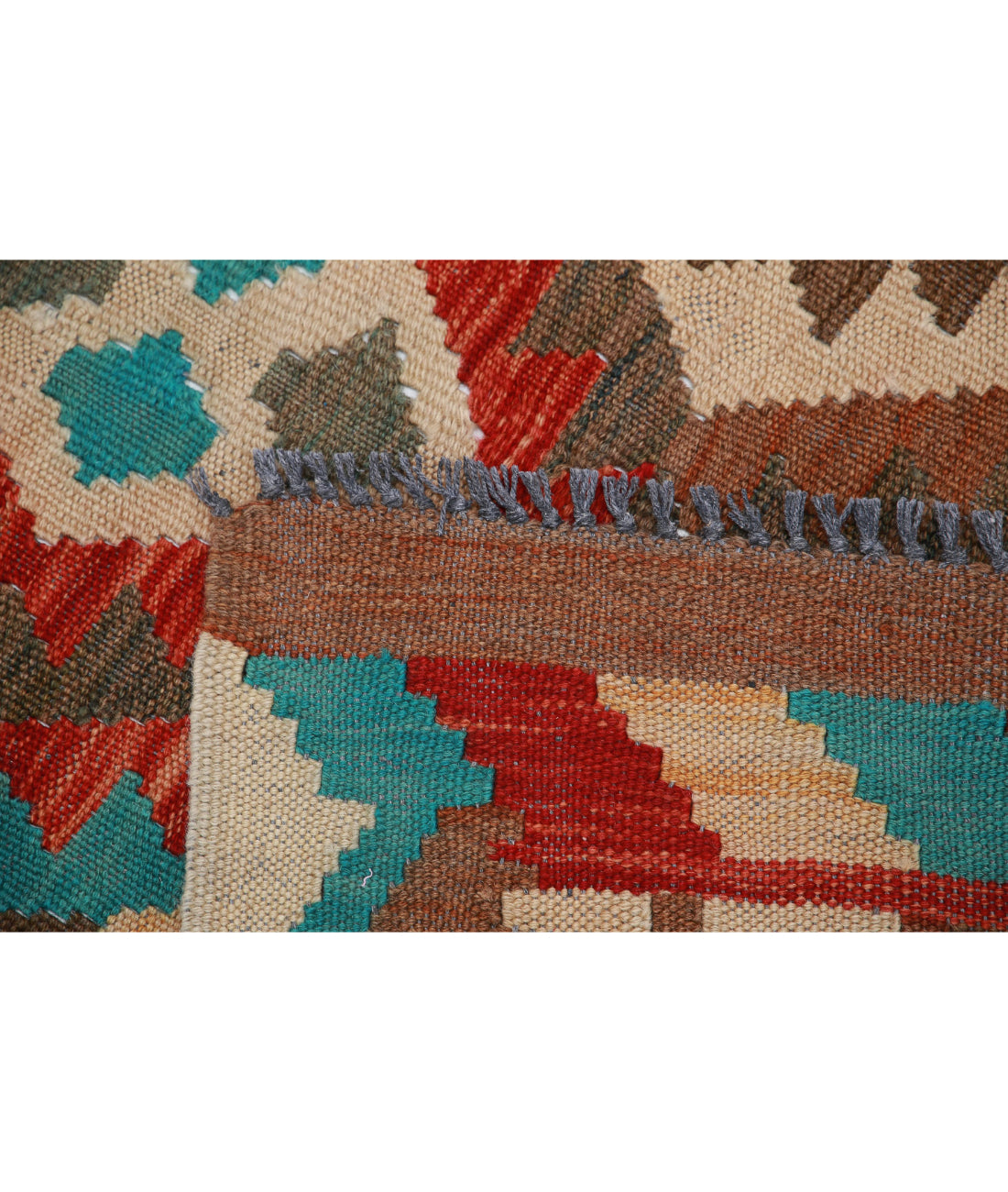 Hand Knotted Maimana Kilim Wool Kilim Rug - 3'2'' x 4'10'' 3'2'' x 4'10'' (95 X 145) / Multi / Multi