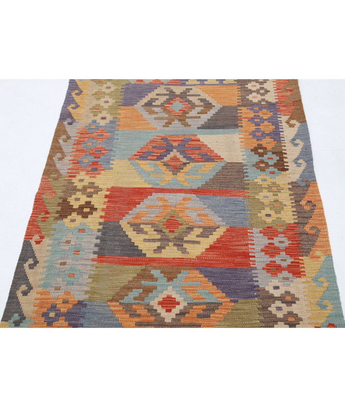 Hand Knotted Maimana Kilim Wool Kilim Rug - 3'1'' x 5'1'' 3'1'' x 5'1'' (93 X 153) / Multi / Multi