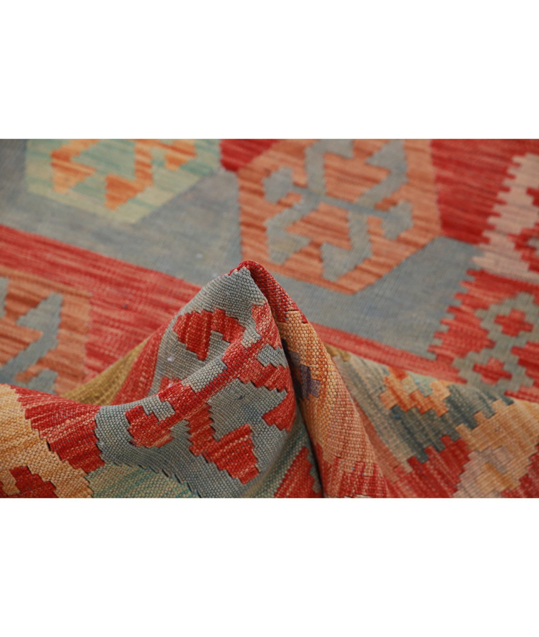 Hand Knotted Maimana Kilim Wool Kilim Rug - 3'2'' x 5'3'' 3'2'' x 5'3'' (95 X 158) / Multi / Multi