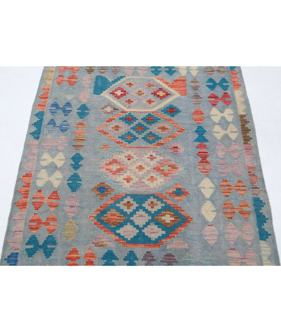 Hand Knotted Maimana Kilim Wool Kilim Rug - 3'4'' x 4'10'' 3'4'' x 4'10'' (100 X 145) / Multi / Multi