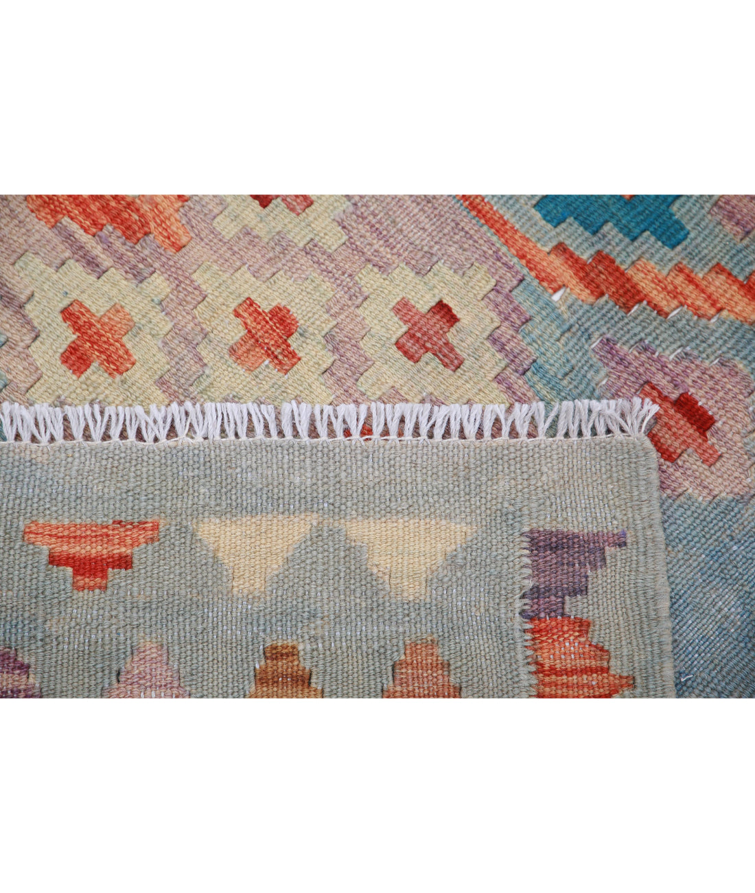 Hand Woven Maimana Kilim Wool Kilim Rug - 3'4'' x 4'10''