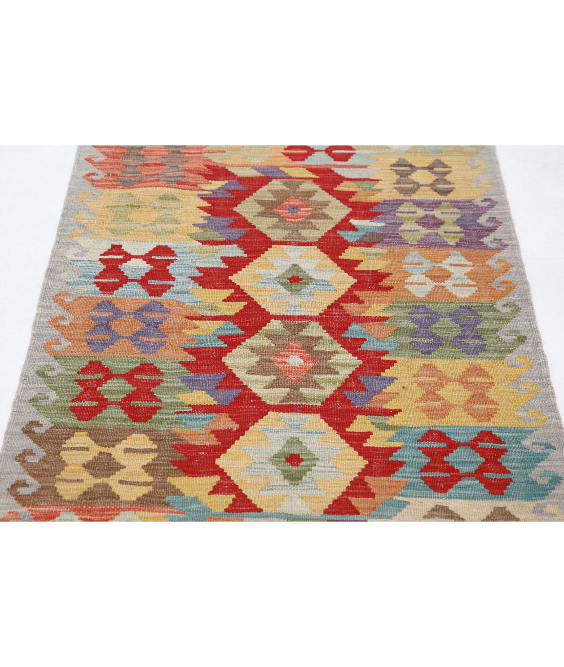 Hand Knotted Maimana Kilim Wool Kilim Rug - 2'8'' x 4'1'' 2'8'' x 4'1'' (80 X 123) / Multi / Multi