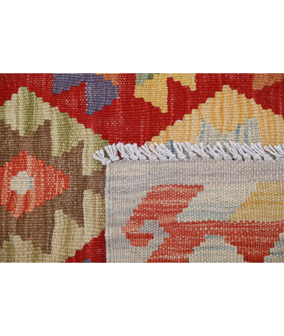 Hand Woven Maimana Kilim Wool Kilim Rug - 2'8'' x 4'1''