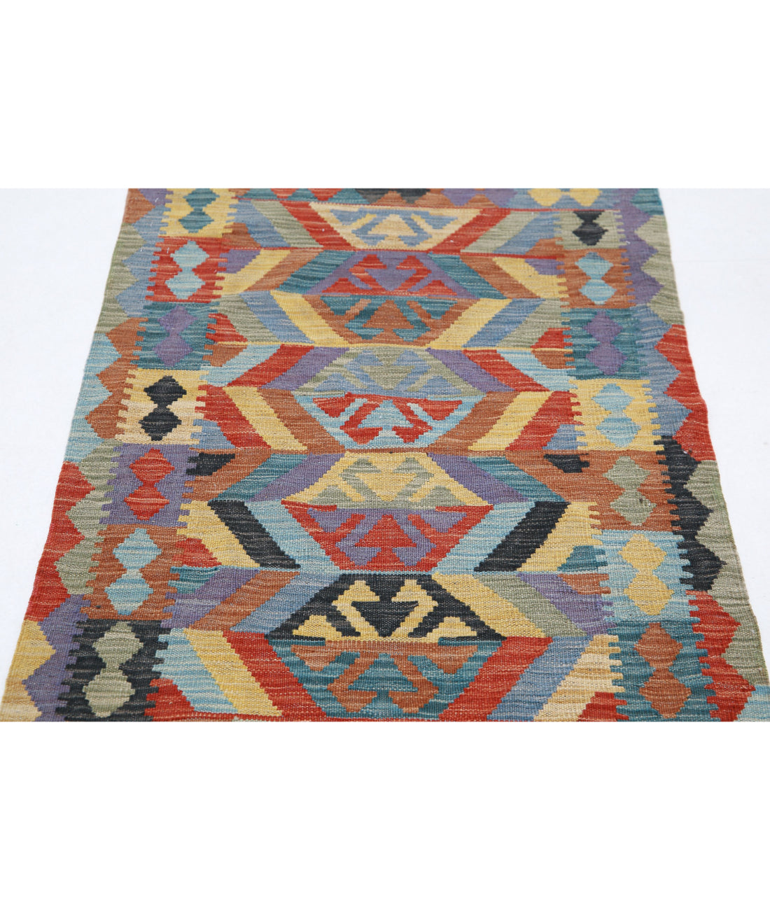 Hand Knotted Maimana Kilim Wool Kilim Rug - 2'6'' x 4'2'' 2'6'' x 4'2'' (75 X 125) / Multi / Multi