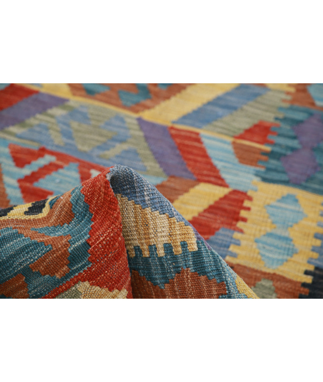 Hand Knotted Maimana Kilim Wool Kilim Rug - 2'6'' x 4'2'' 2'6'' x 4'2'' (75 X 125) / Multi / Multi