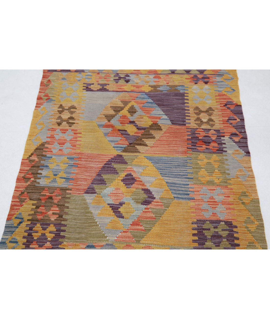 Hand Knotted Maimana Kilim Wool Kilim Rug - 2'8'' x 3'10'' 2'8'' x 3'10'' (80 X 115) / Multi / Multi