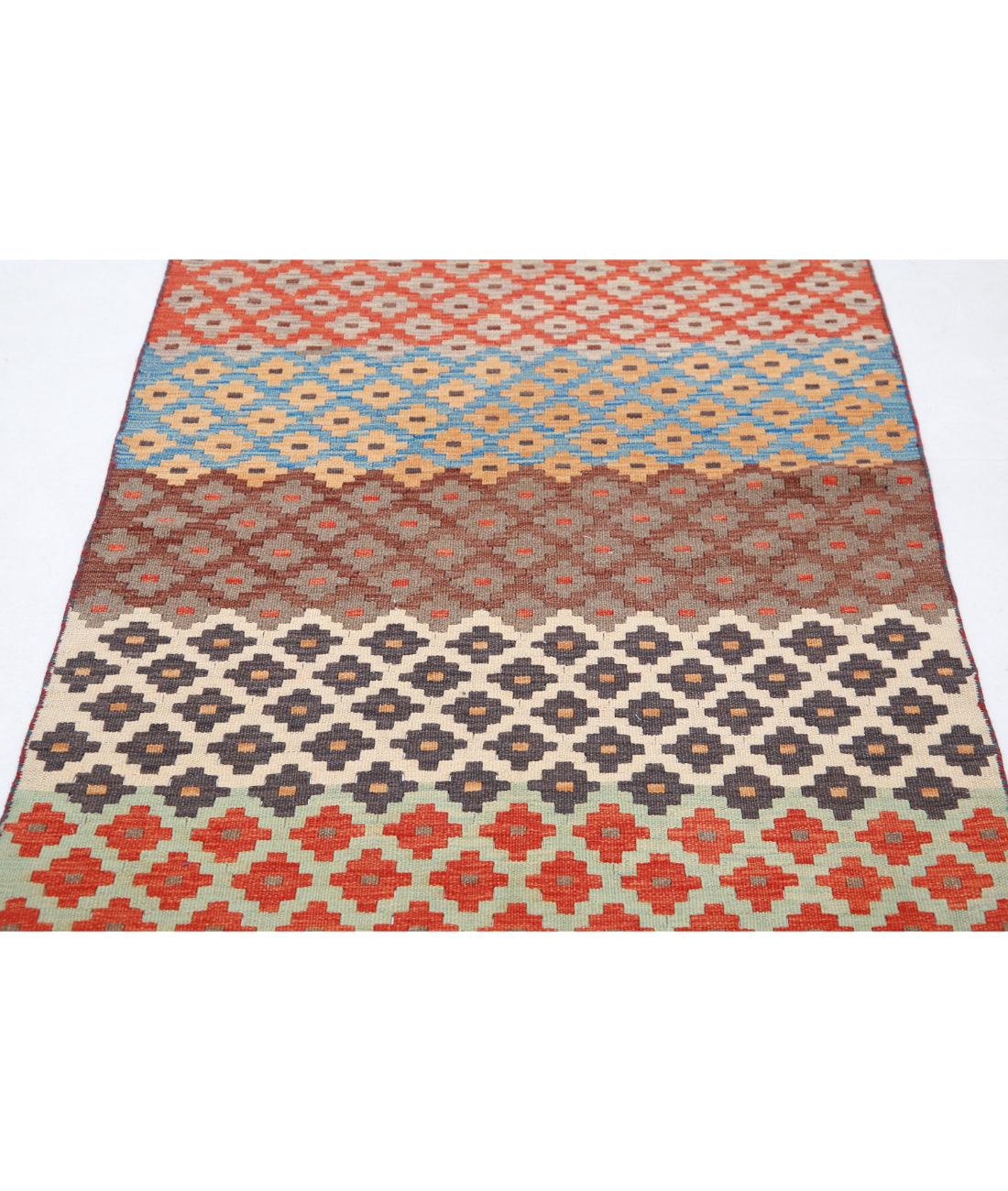 Hand Knotted Maimana Kilim Wool Kilim Rug - 3'1'' x 4'8'' 3'1'' x 4'8'' (93 X 140) / Multi / Multi