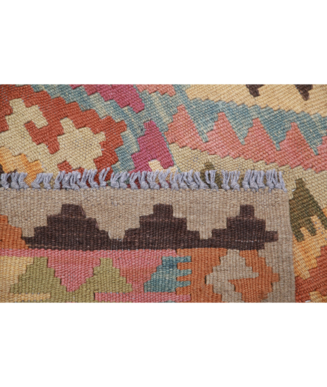 Hand Knotted Maimana Kilim Wool Kilim Rug - 3'3'' x 6'3'' 3'3'' x 6'3'' (98 X 188) / Multi / Multi