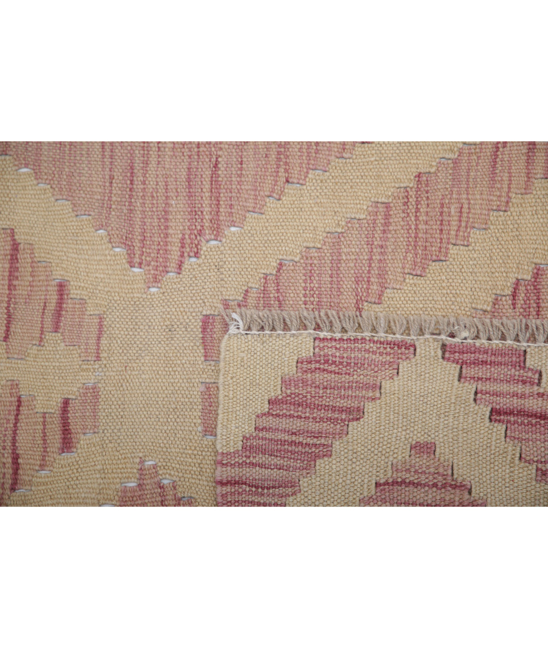 Hand Knotted Modern Kilim Wool Kilim Rug - 2'3'' x 3'11'' 2'3'' x 3'11'' (68 X 118) / Red / Ivory