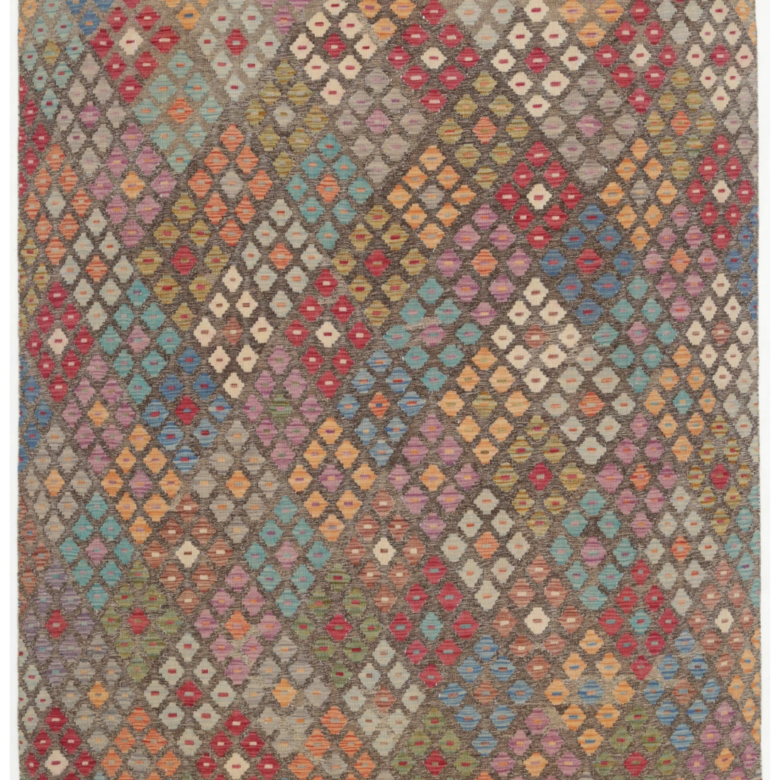 Hand Woven Natural Kilim Wool Kilim 6' 6" X 7' 10"