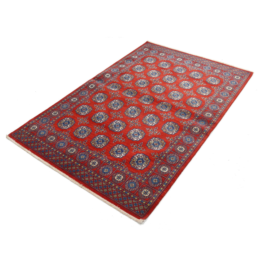 Alfombra Ajrak de lana y seda de bambú - 3'11'' x 6'0''