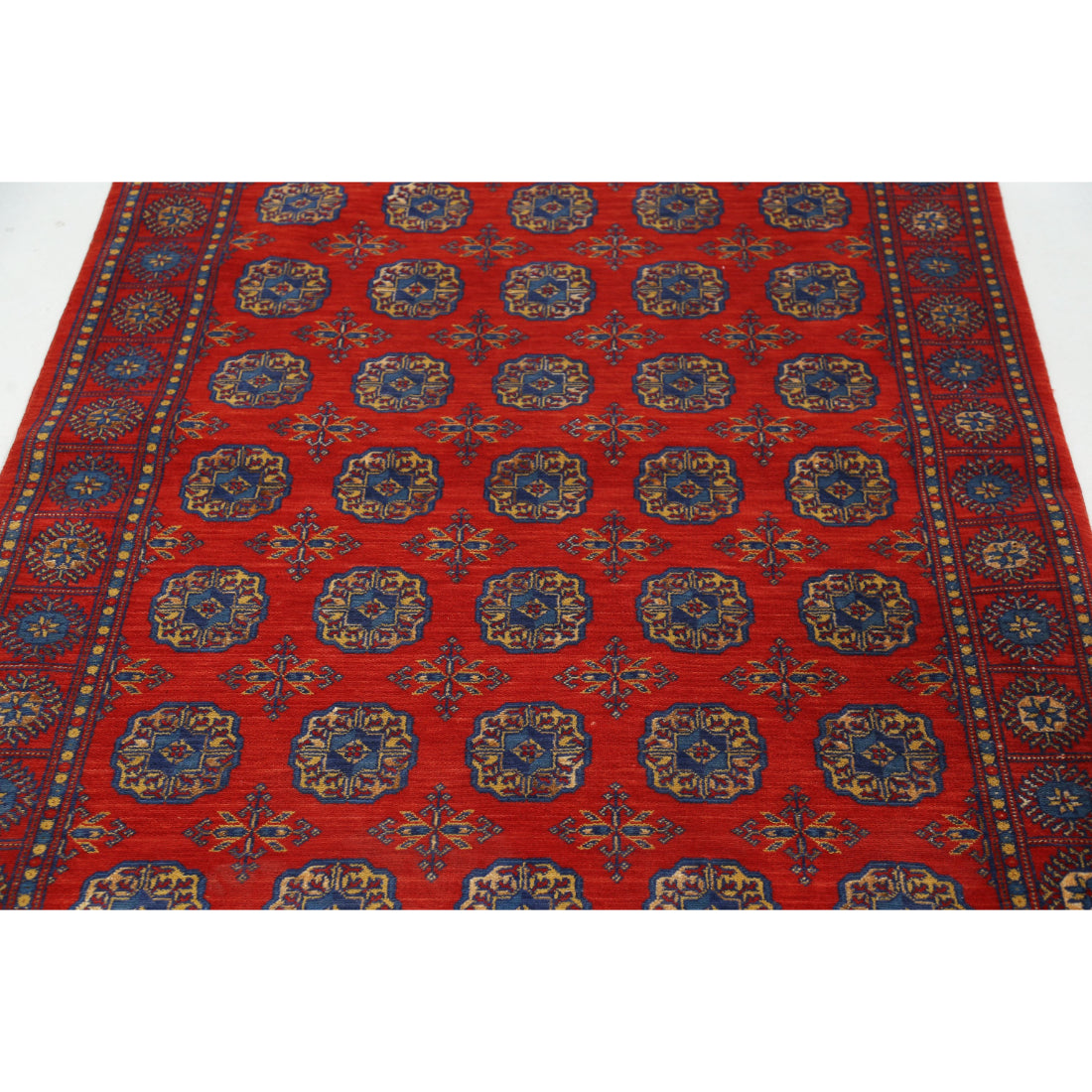 Alfombra Ajrak de lana y seda de bambú - 3'11'' x 6'0''
