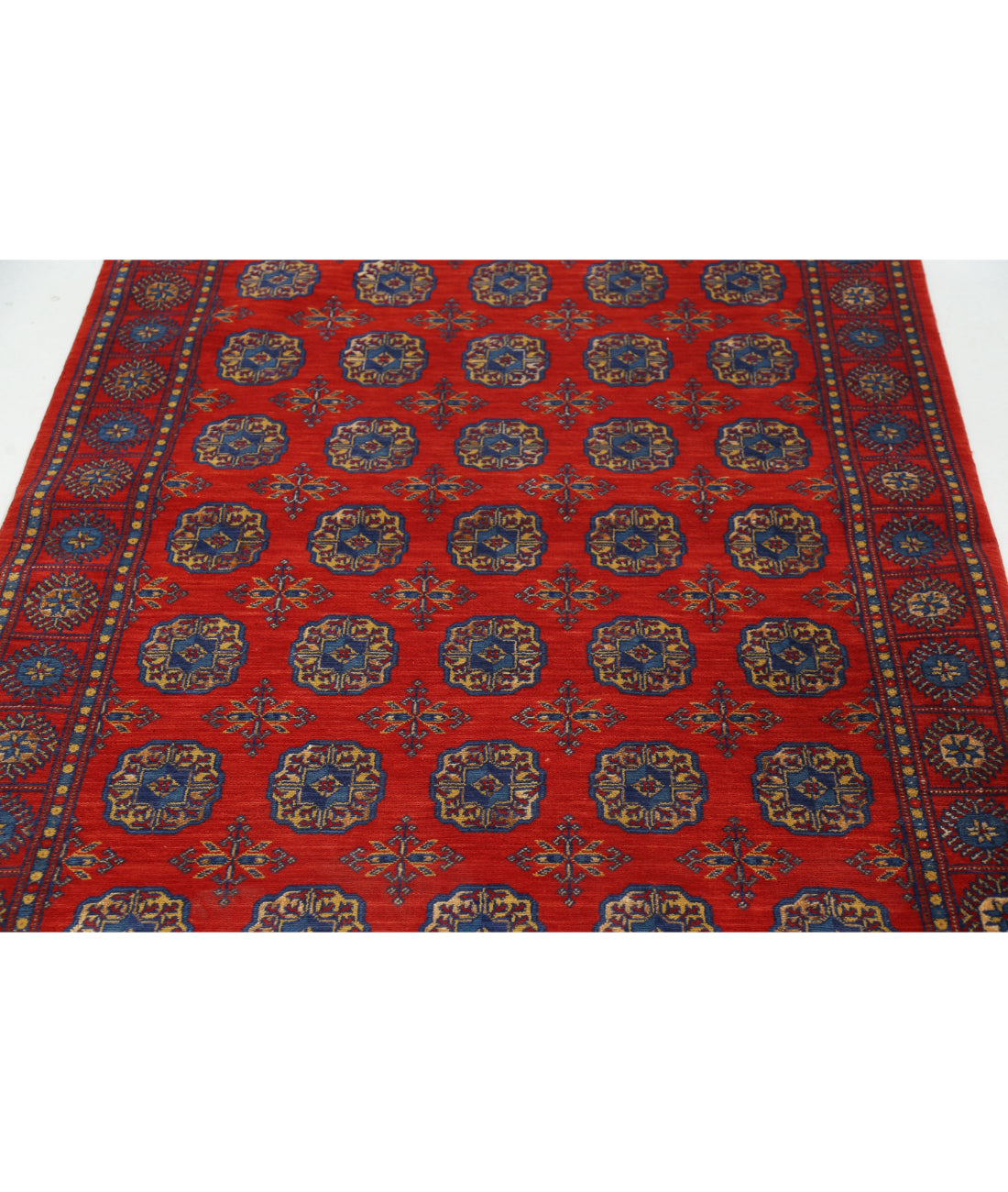 Alfombra Ajrak de lana y seda de bambú - 3'11'' x 6'0''