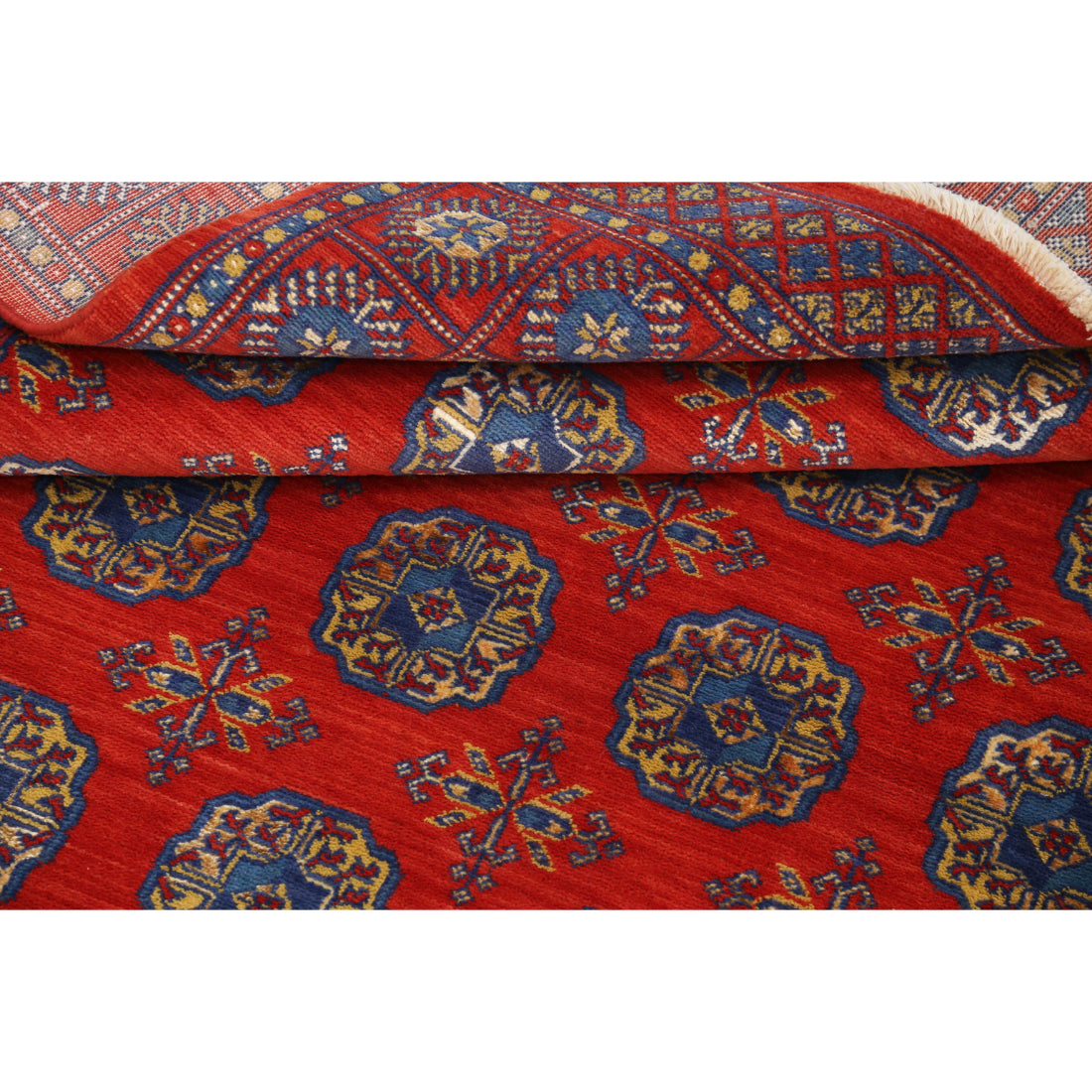 Alfombra Ajrak de lana y seda de bambú - 3'11'' x 6'0''