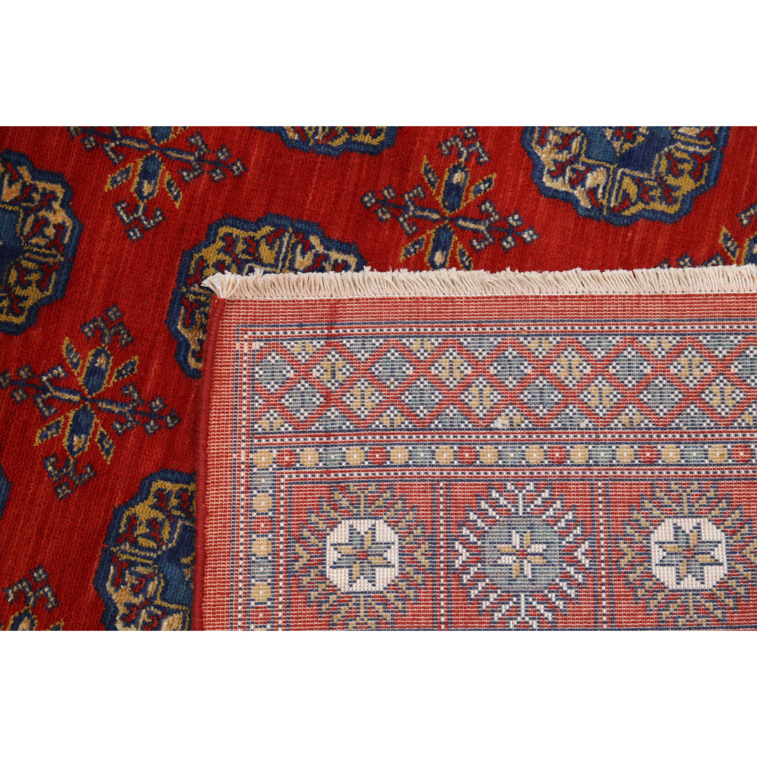 Alfombra Ajrak de lana y seda de bambú - 3'11'' x 6'0''