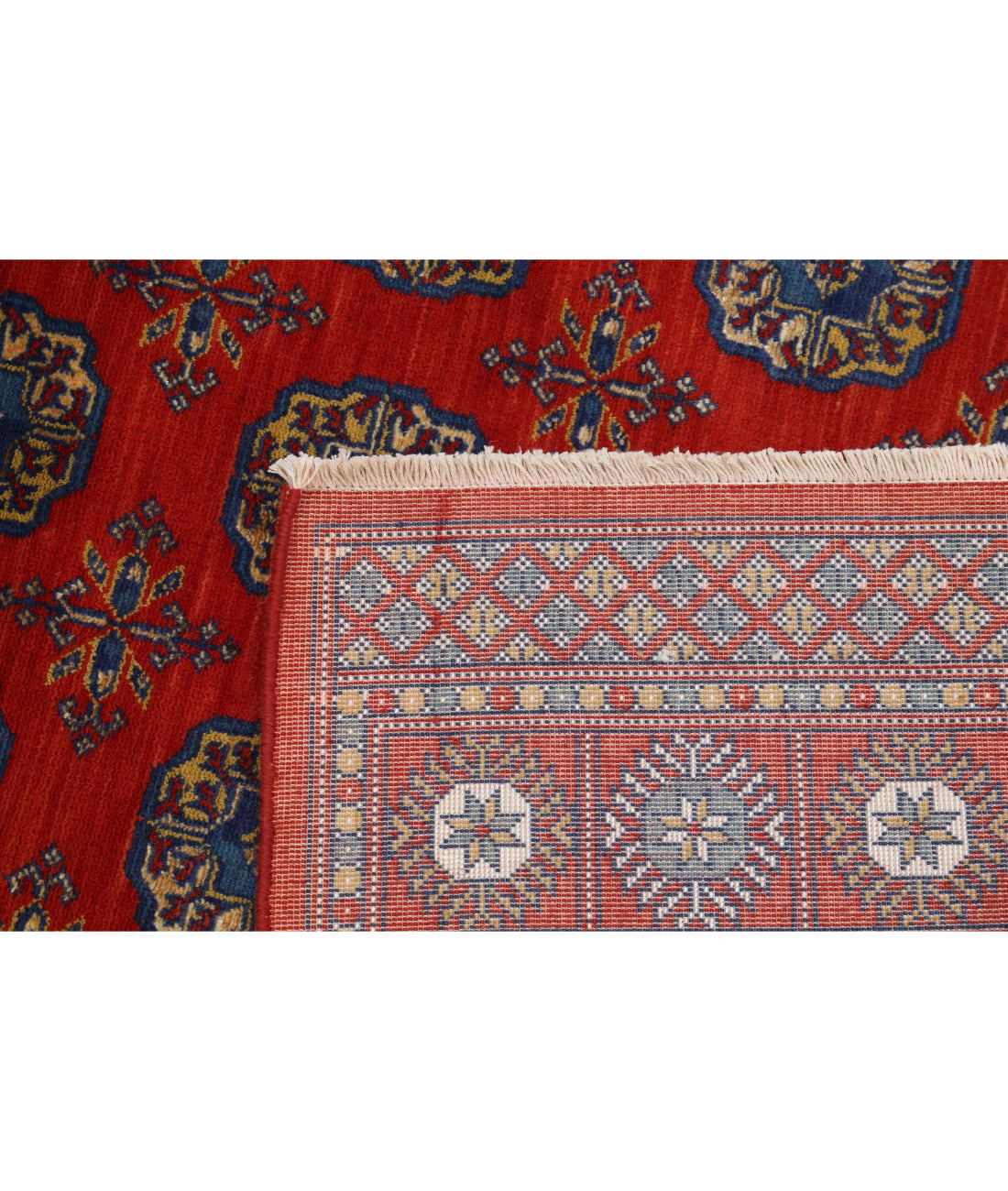 Alfombra Ajrak de lana y seda de bambú - 3'11'' x 6'0''