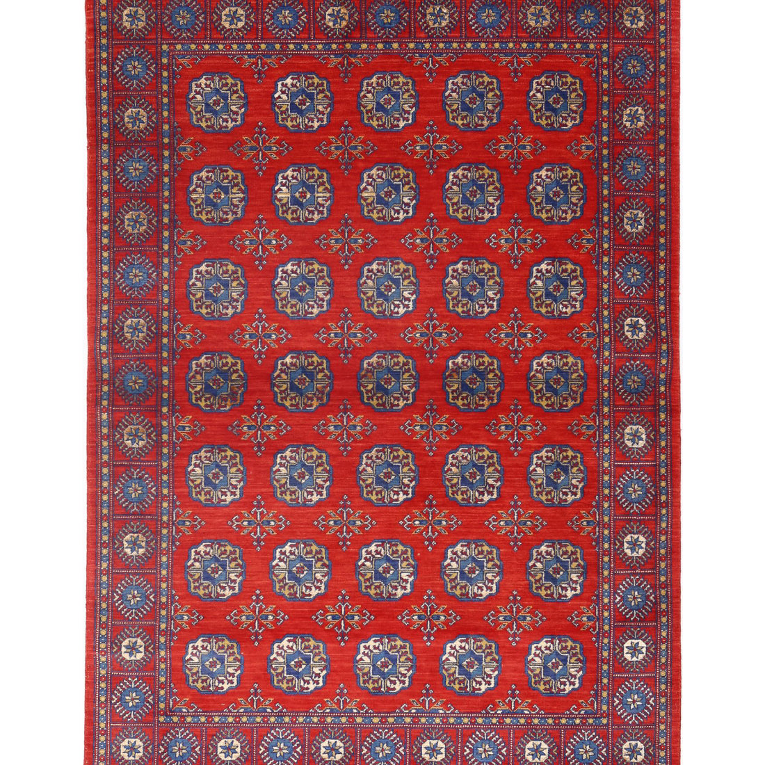Alfombra Ajrak de lana y seda de bambú - 3'11'' x 6'0''