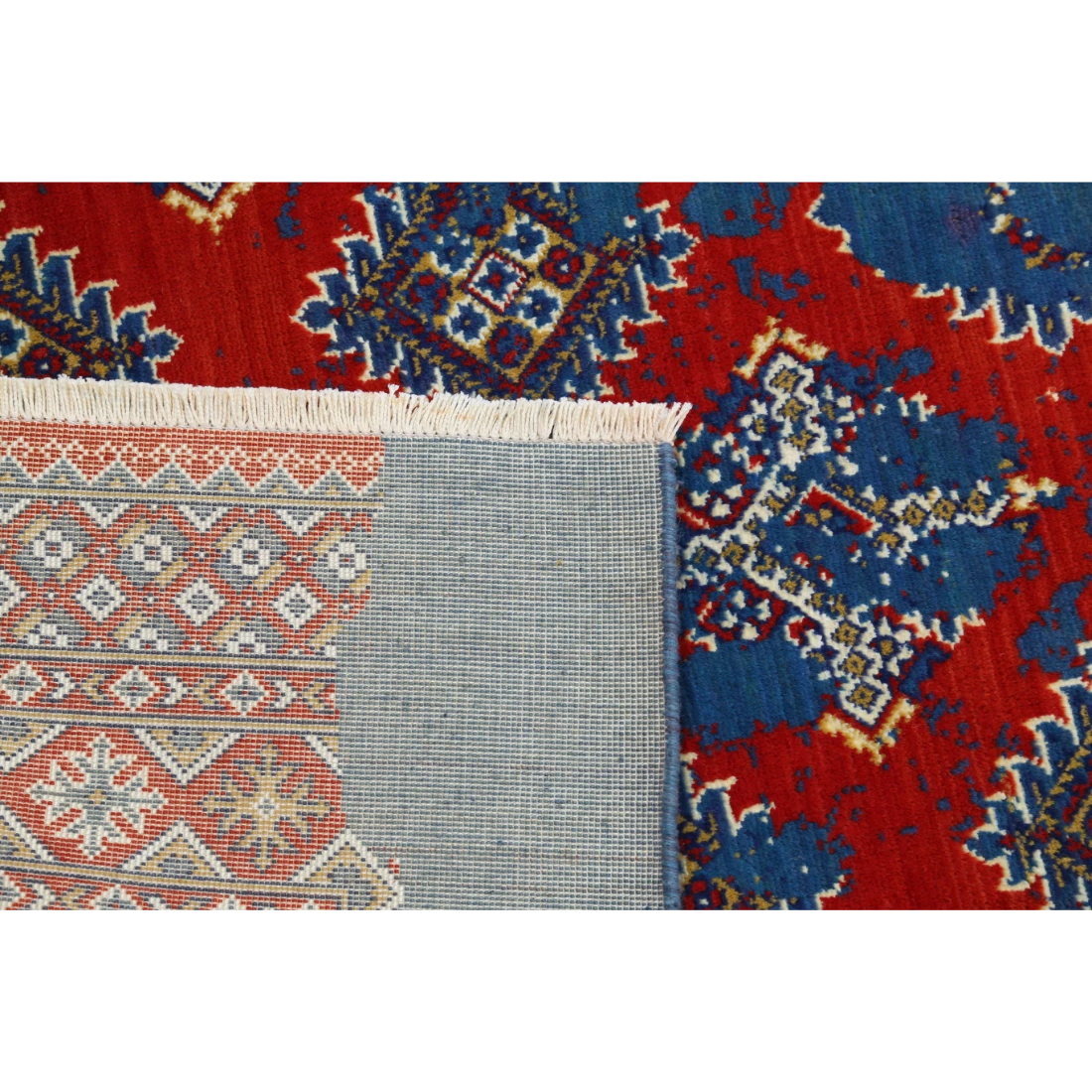 Ajrak Wool & Bamboo Silk Rug - 4'0'' x 6'0''