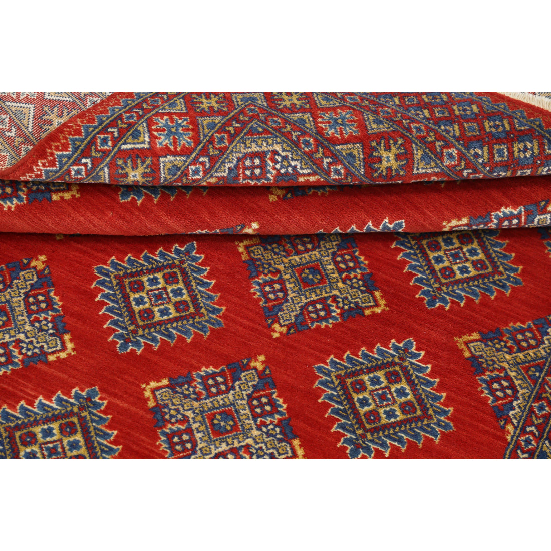 Alfombra Ajrak de lana y seda de bambú - 3'10'' x 6'0''