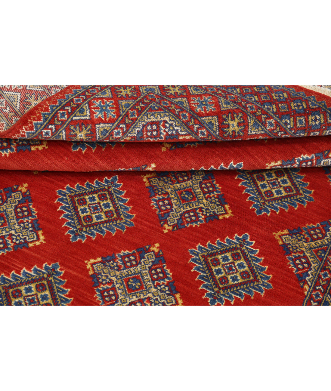 Alfombra Ajrak de lana y seda de bambú - 3'10'' x 6'0''