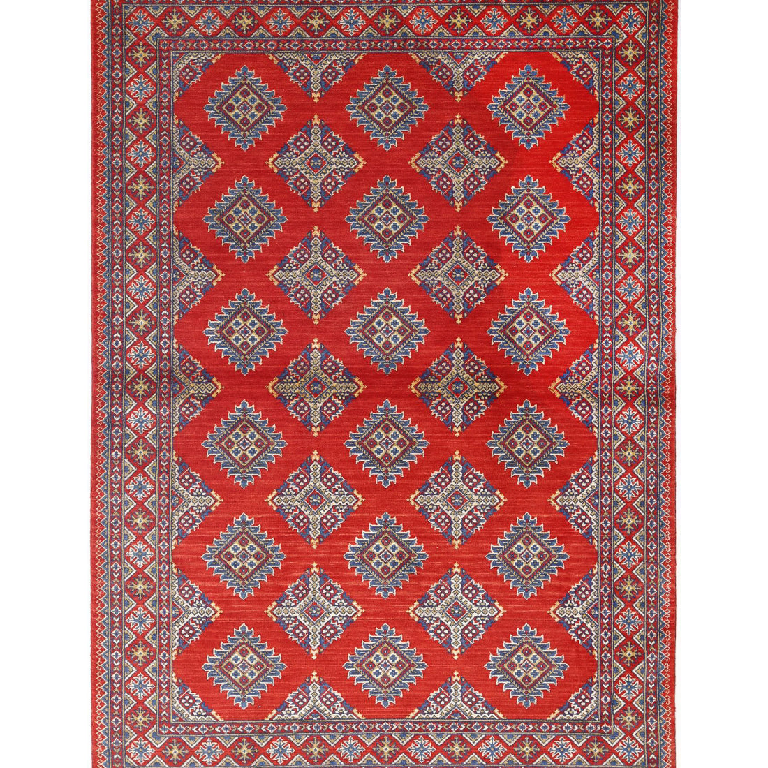 Alfombra Ajrak de lana y seda de bambú - 3'10'' x 6'0''
