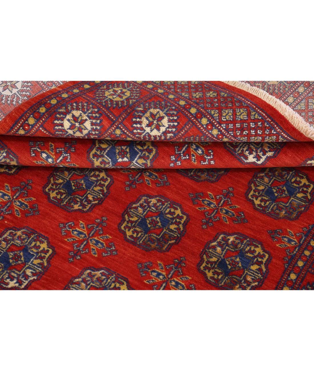 Alfombra Ajrak de lana y seda de bambú - 4'0'' x 6'0''