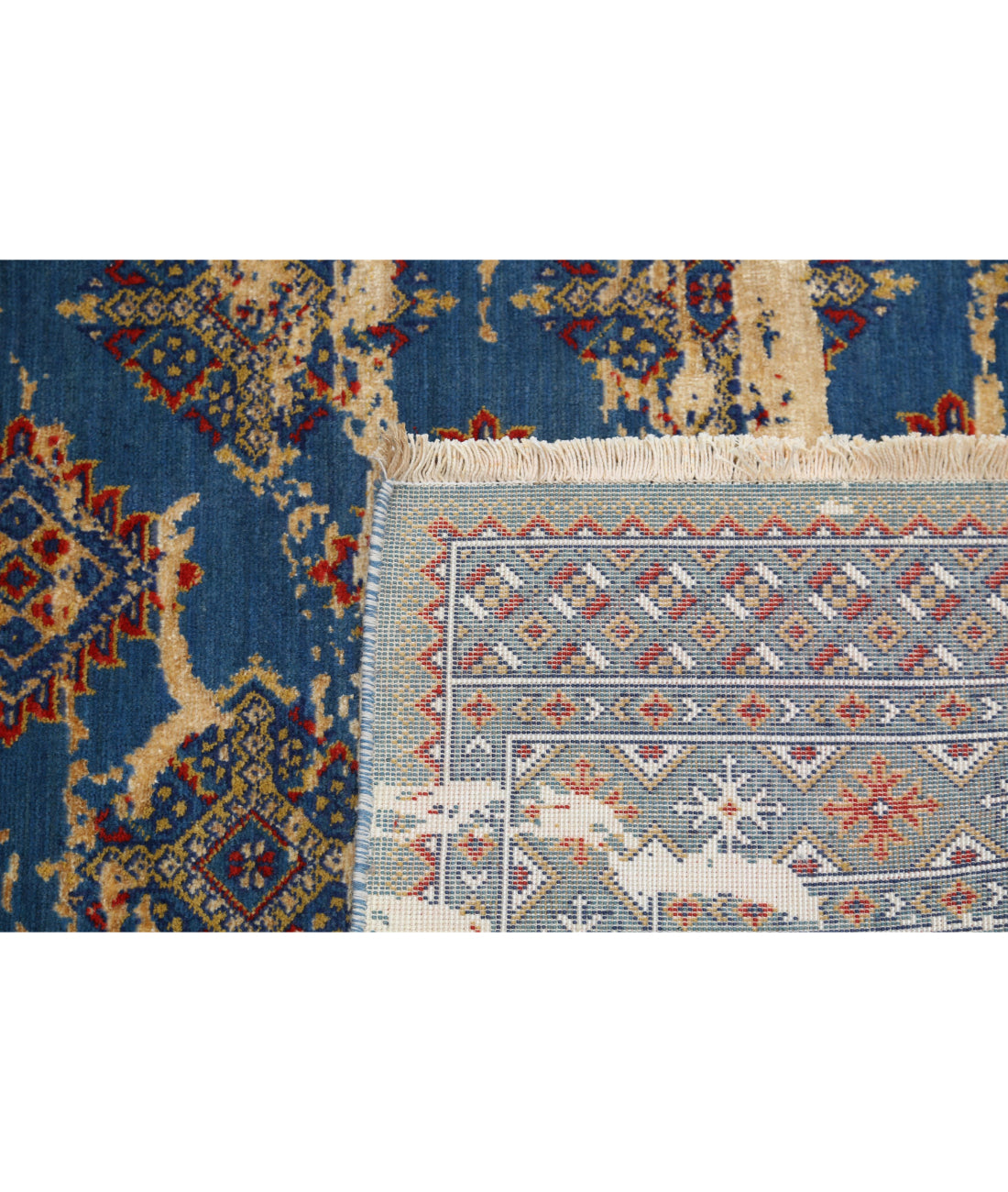 Ajrak Wool & Bamboo Silk Rug - 4'0'' x 6'1''