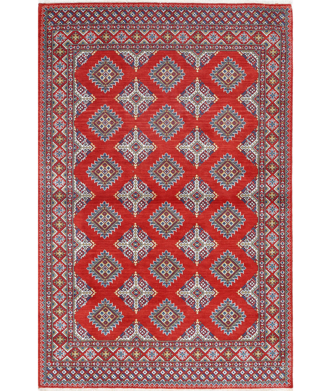 Ajrak Wool & Bamboo Silk Rug - 3'11'' x 6'0''