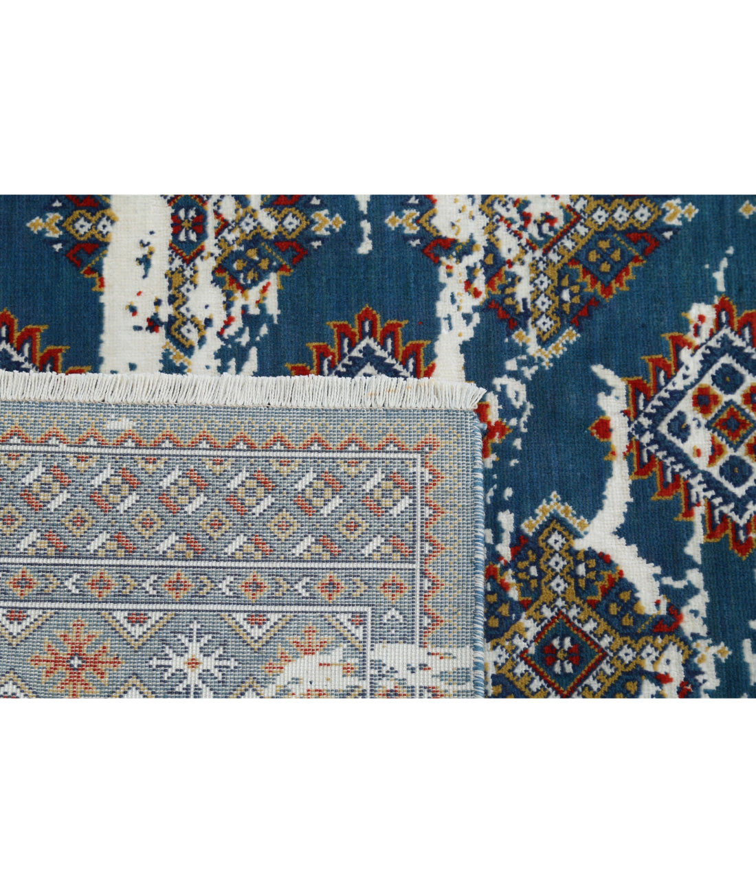 Ajrak Wool & Bamboo Silk Rug - 4'0'' x 6'1''