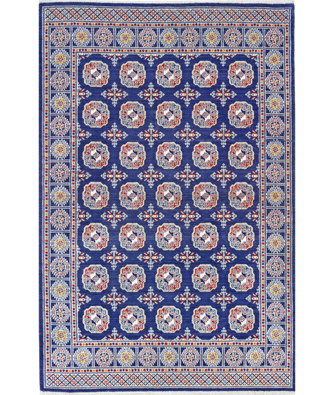 Ajrak Wool & Bamboo Silk Rug - 3'11'' x 6'0''