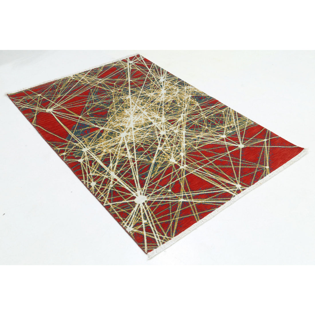 Alfombra de lana Dhanak - 4'0'' x 5'9''