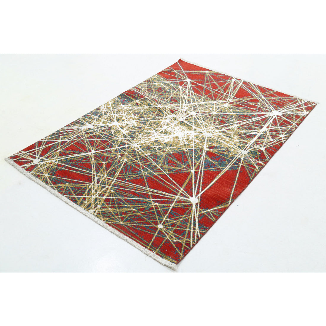 Alfombra de lana Dhanak - 4'0'' x 5'9''