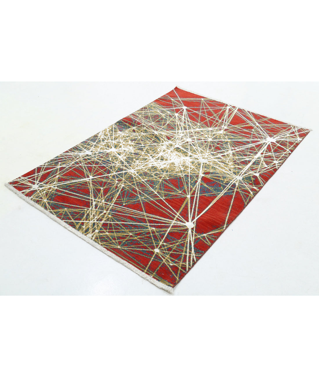 Alfombra de lana Dhanak - 4'0'' x 5'9''