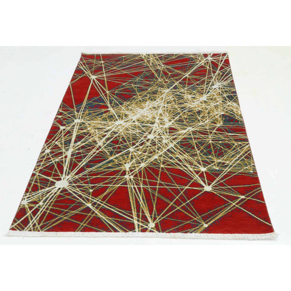 Alfombra de lana Dhanak - 4'0'' x 5'9''
