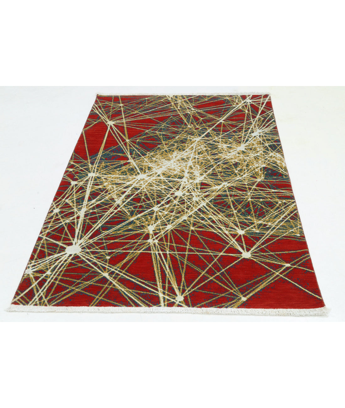 Alfombra de lana Dhanak - 4'0'' x 5'9''