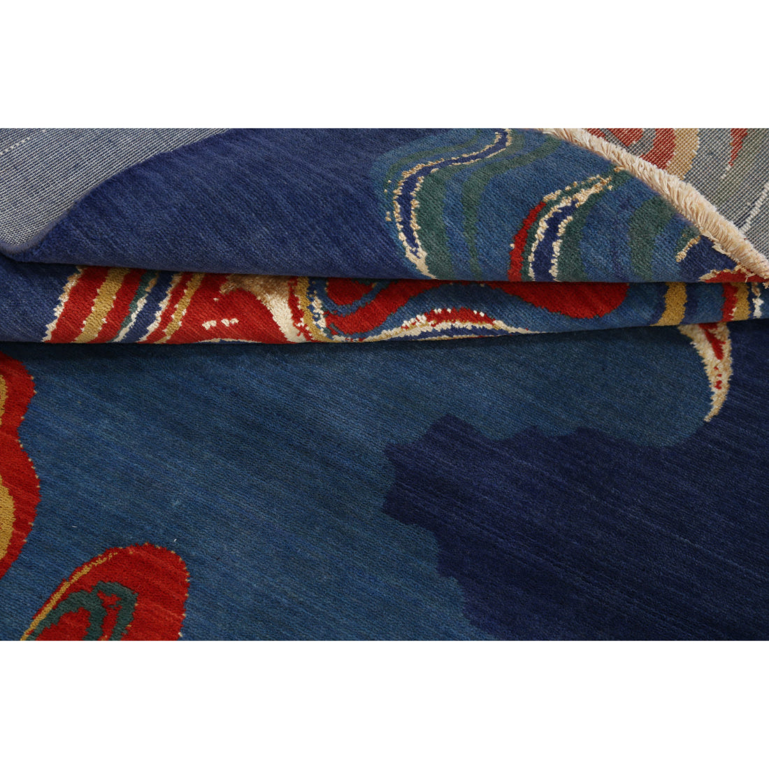 Alfombra Dhanak de lana y seda de bambú - 4'0'' x 5'10''