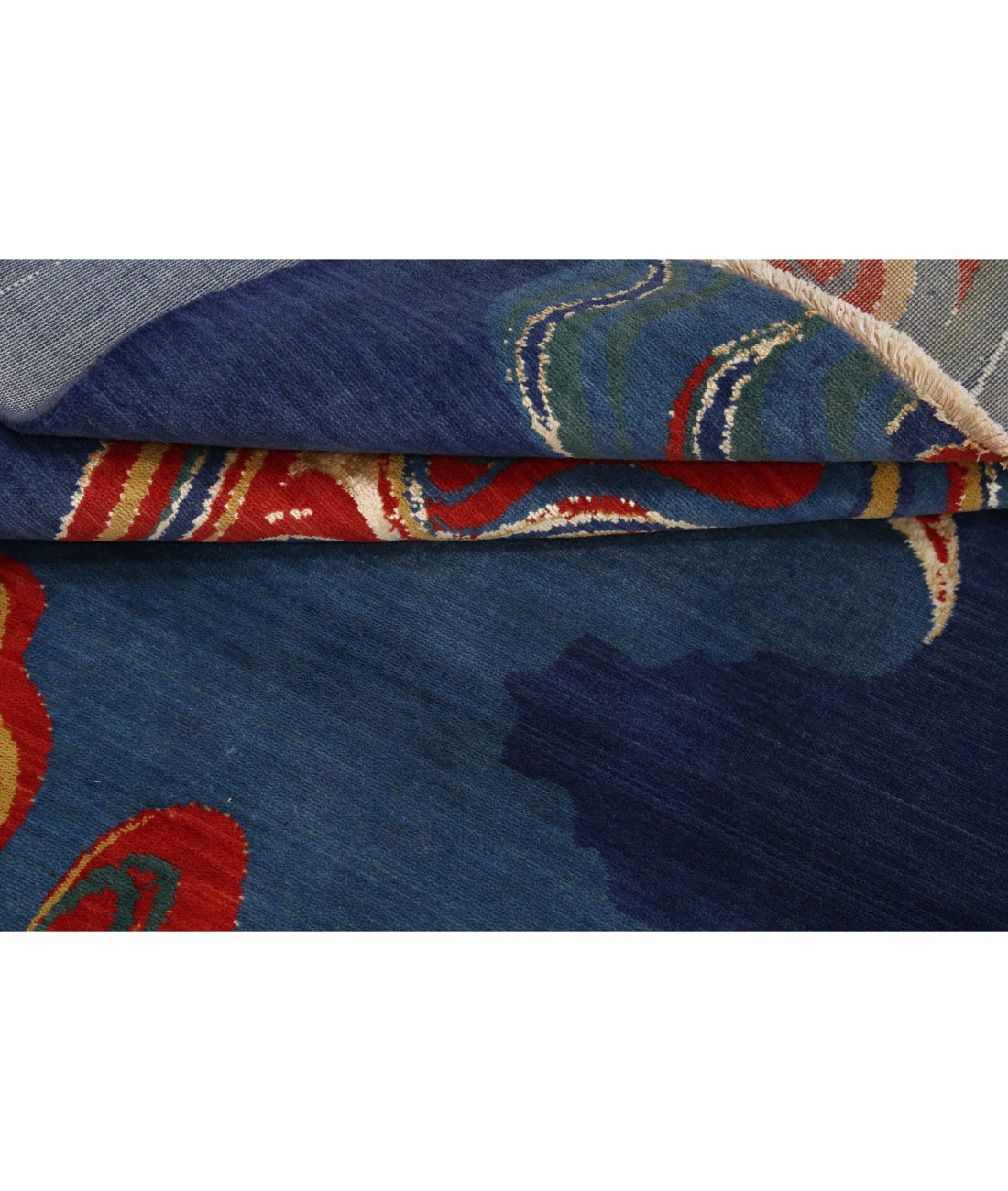 Alfombra Dhanak de lana y seda de bambú - 4'0'' x 5'10''