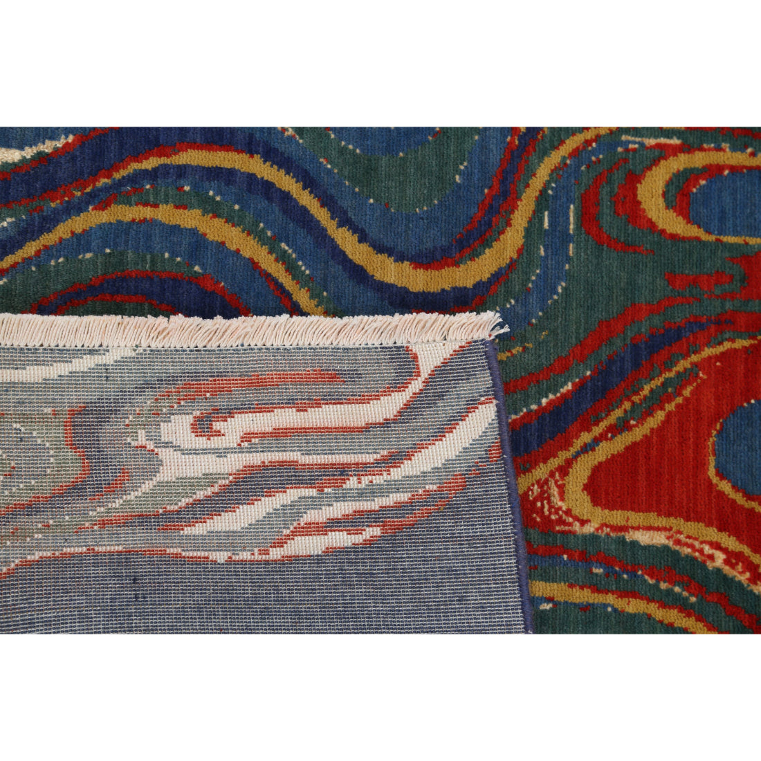 Alfombra Dhanak de lana y seda de bambú - 4'0'' x 5'10''