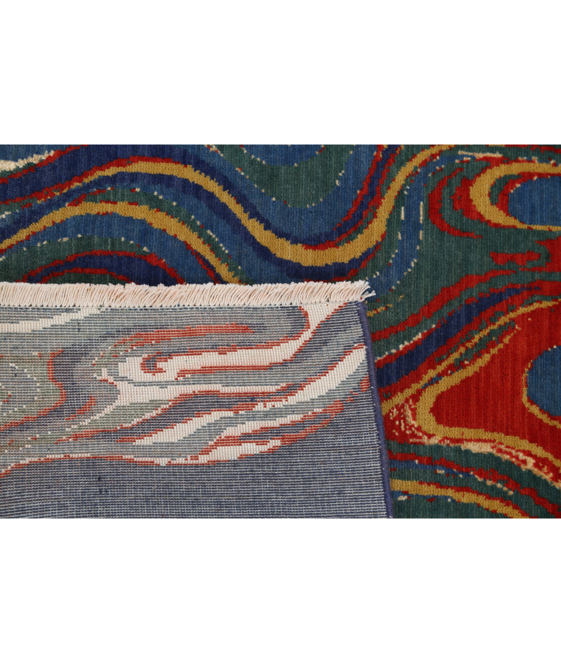 Alfombra Dhanak de lana y seda de bambú - 4'0'' x 5'10''