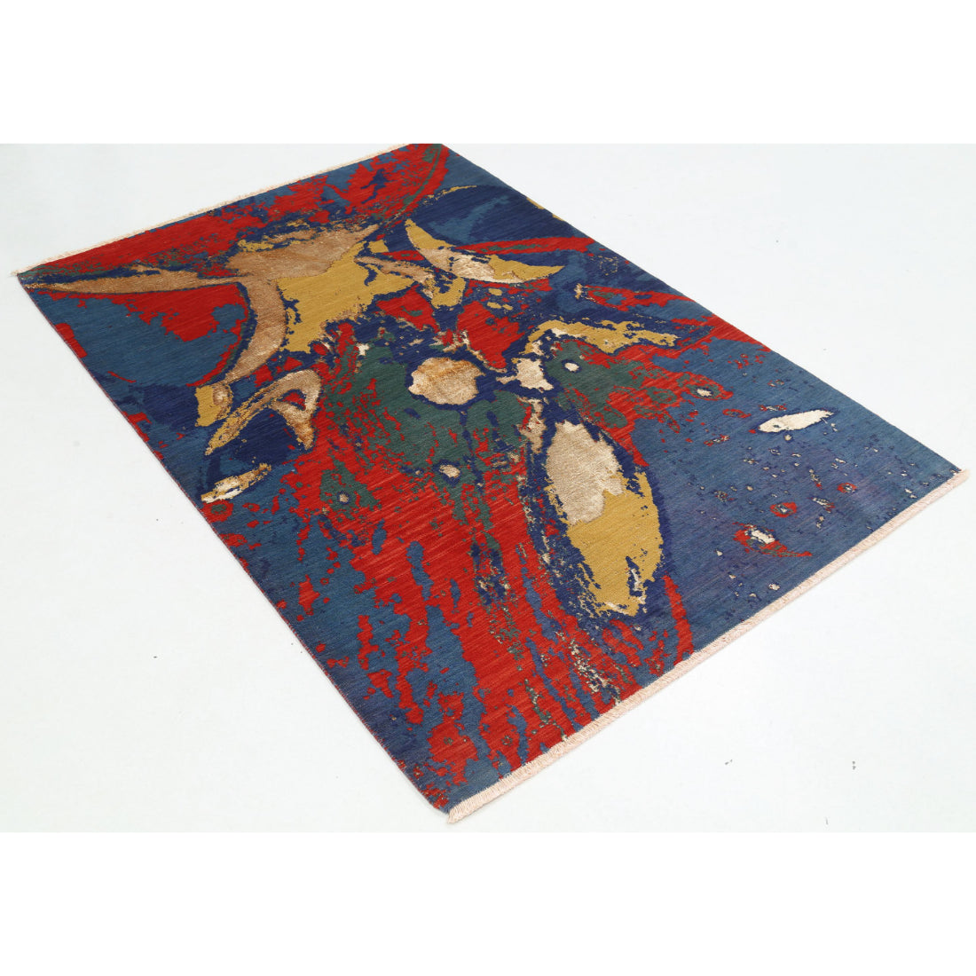 Alfombra de lana Dhanak - 4'0'' x 5'10''