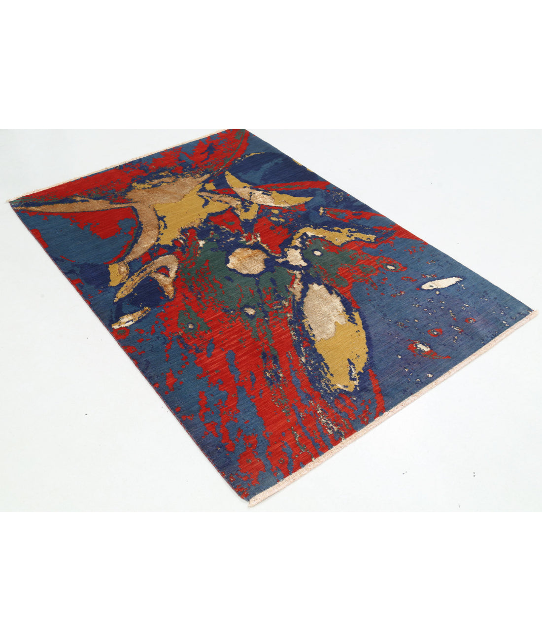 Alfombra de lana Dhanak - 4'0'' x 5'10''
