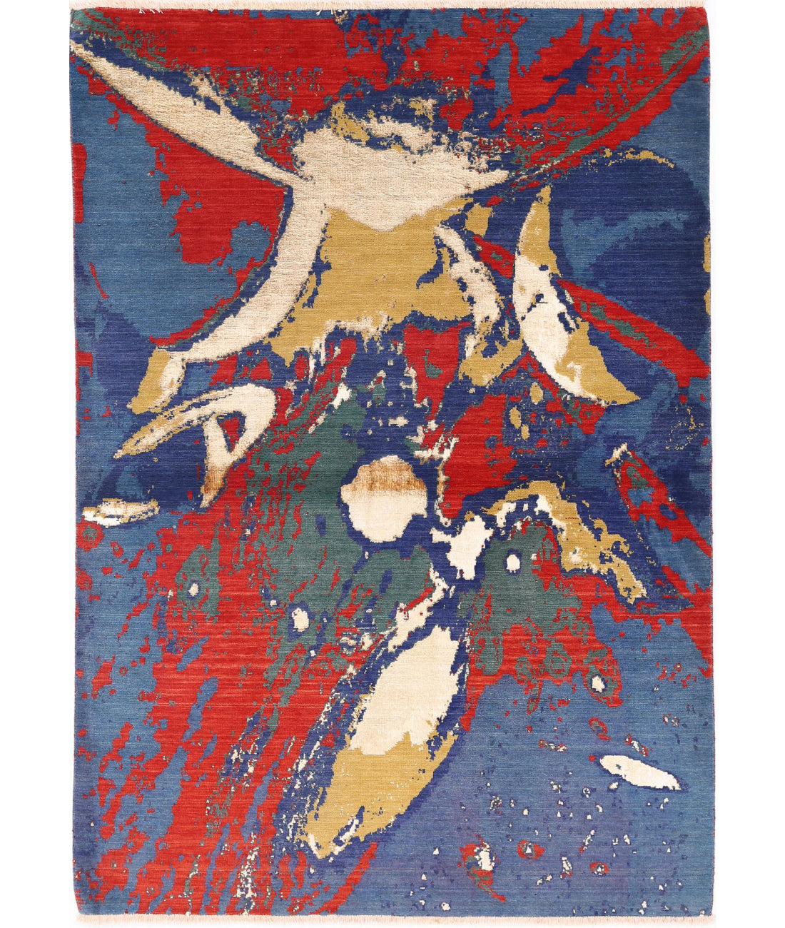 Alfombra de lana Dhanak - 4'0'' x 5'10''