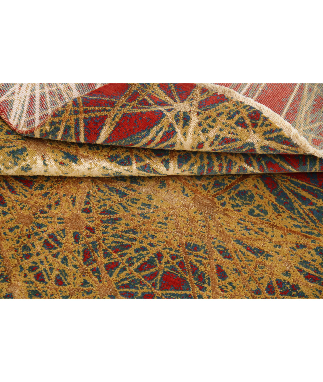 Alfombra Dhanak de lana y seda de bambú - 4'0'' x 5'10''
