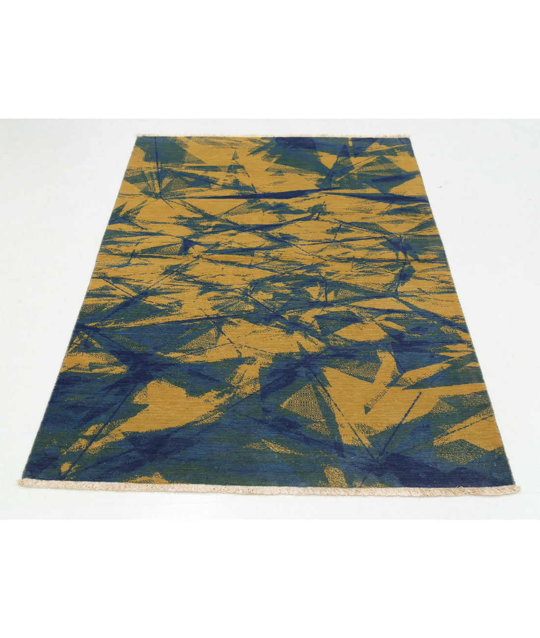 Dhanak Wool Rug - 4'0'' x 5'10'' 4'0'' x 5'10'' (120 X 175) / Gold / Green