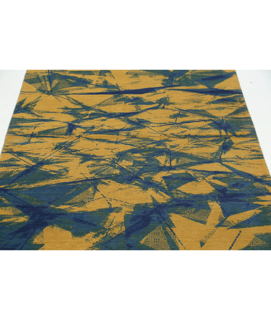 Dhanak Wool Rug - 4'0'' x 5'10'' 4'0'' x 5'10'' (120 X 175) / Gold / Green