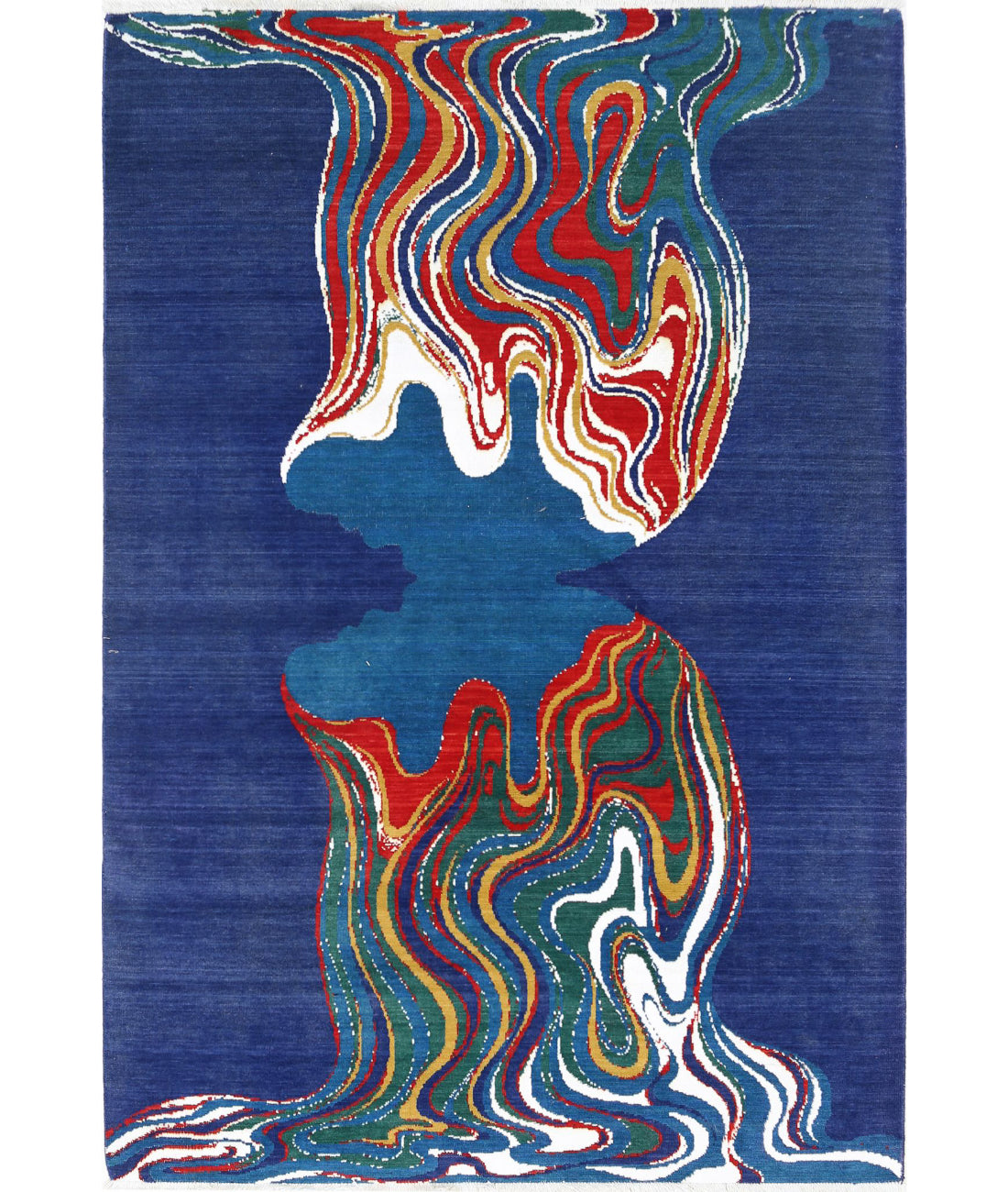 Dhanak Wool & Bamboo Silk Rug - 4'0'' x 5'10''