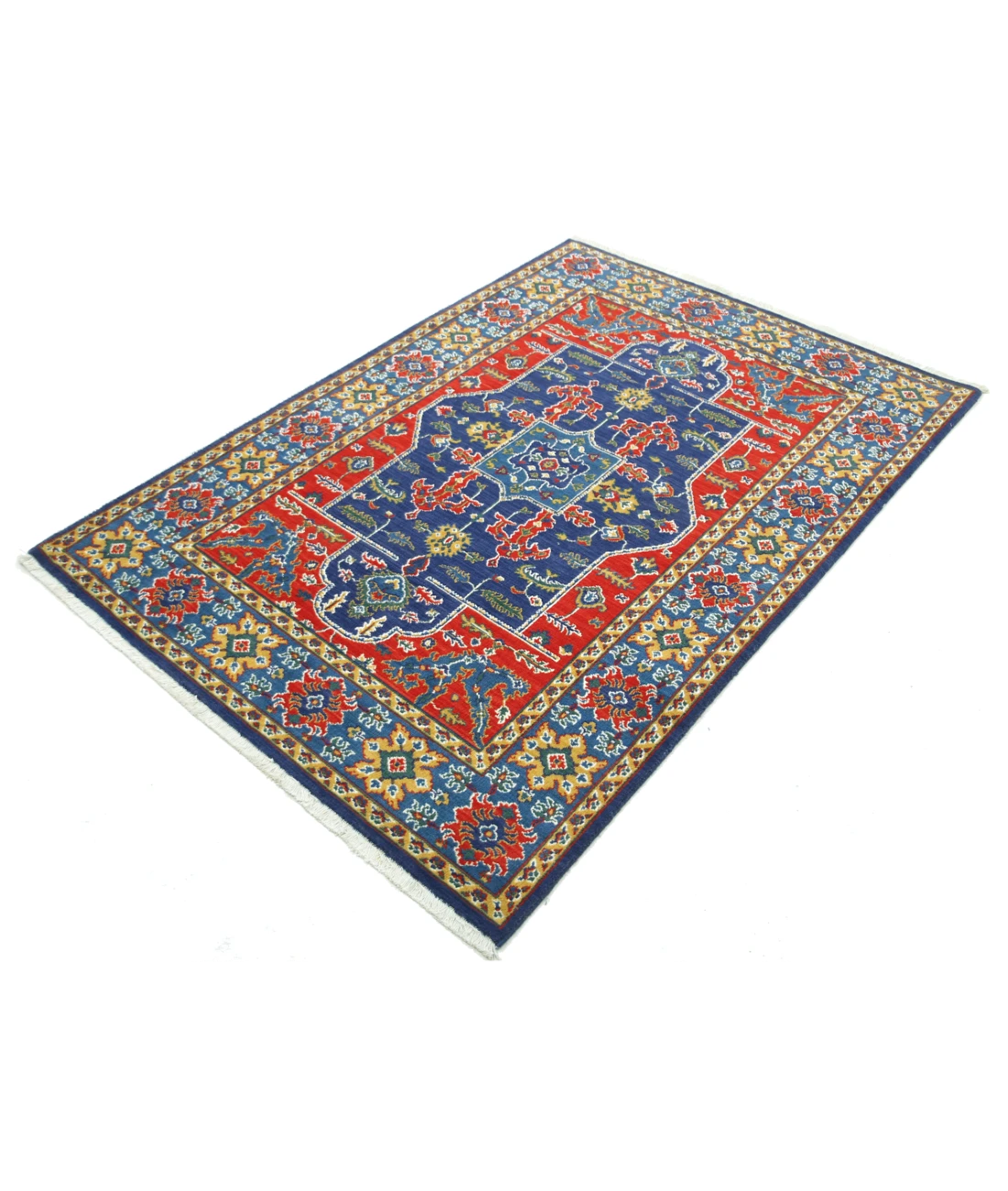 Gulshan Wool & Bamboo Silk Rug - 4'0'' x 5'10''