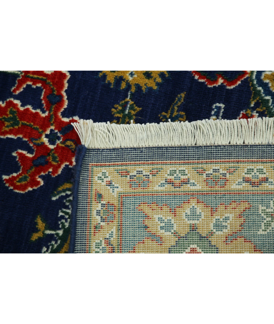 Gulshan Wool & Bamboo Silk Rug - 4'0'' x 5'10'' 4' 0" X 5' 10" (122 X 178) / Blue / Red