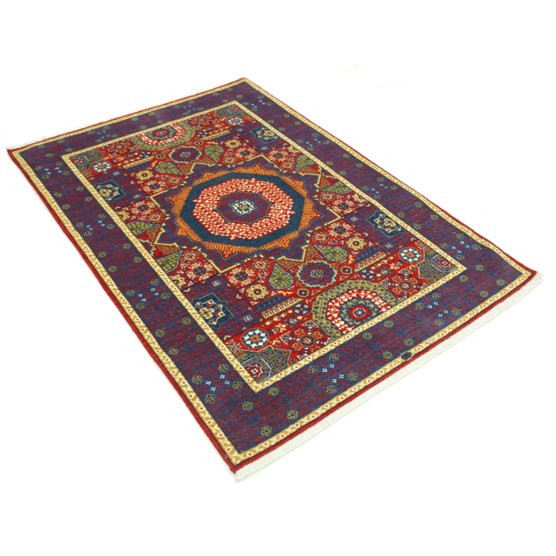Gulshan Wool & Bamboo Silk Rug - 4'0'' x 5'10''