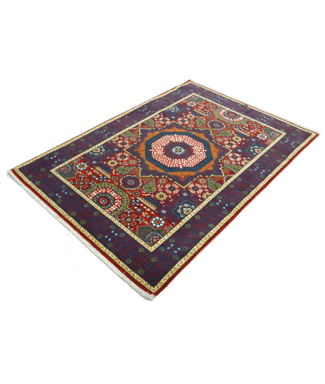 Gulshan Wool & Bamboo Silk Rug - 4'0'' x 5'10''